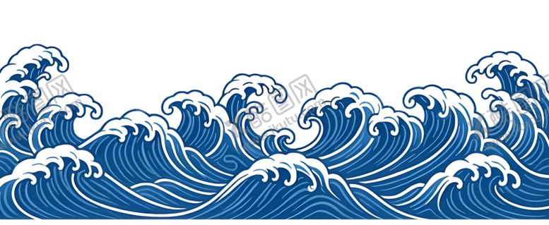编号：60252004020234514706【酷图网】源文件下载-蓝色海浪图案