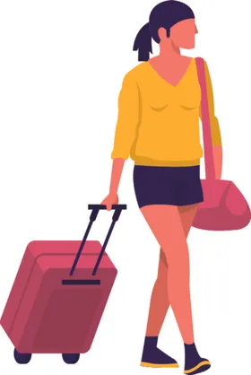 游客背包旅者旅观光人