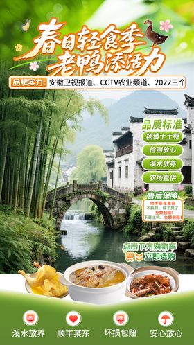 轻食季绿色清新简约食品直播间