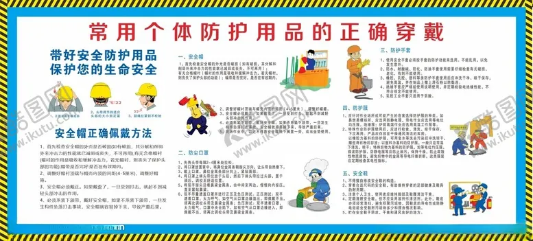 编号：58972802081249536303【酷图网】源文件下载-个体防护用品的正确穿戴展版