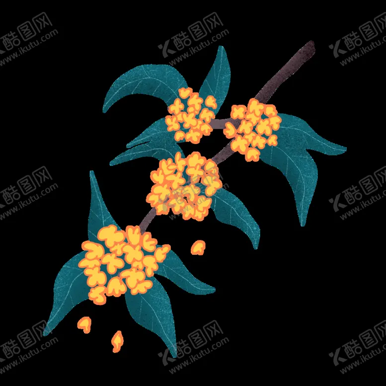 编号：86603111120402096822【酷图网】源文件下载-手绘桂花png免抠素材