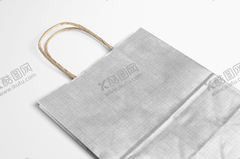编号：40315609260841382578【酷图网】源文件下载-金属牛皮纸购物袋样机