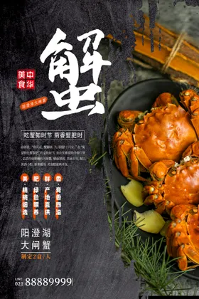 大闸蟹海报