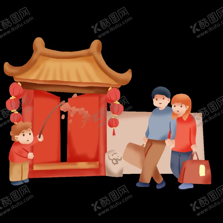 编号：10898910182332451545【酷图网】源文件下载-新年卡通画