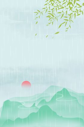 中国风背景新式墙山水画新式装饰画水墨山水画