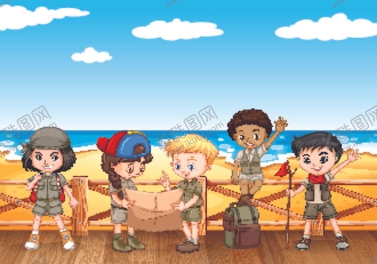 编号：34618209120959533685【酷图网】源文件下载-卡通夏天儿童