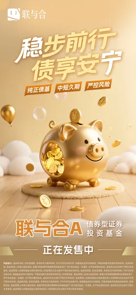 金融基金理财产品存钱罐金猪海报