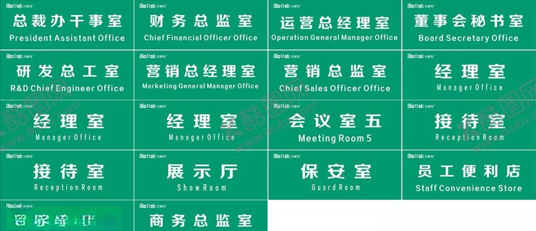 编号：90743010250804007459【酷图网】源文件下载-办公室门牌