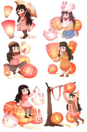 元宵节人物海报