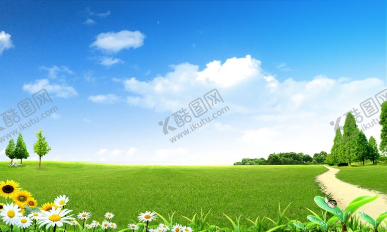 编号：11311812061322054010【酷图网】源文件下载-蓝天白云草地