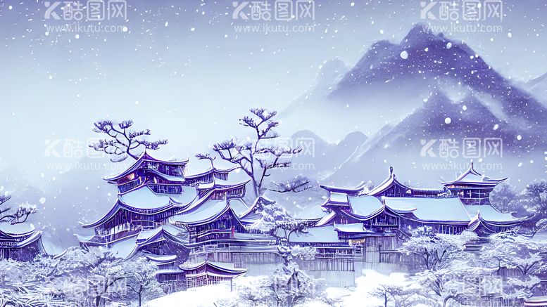 编号：51455210151324076974【酷图网】源文件下载-二十四节气之小雪风景