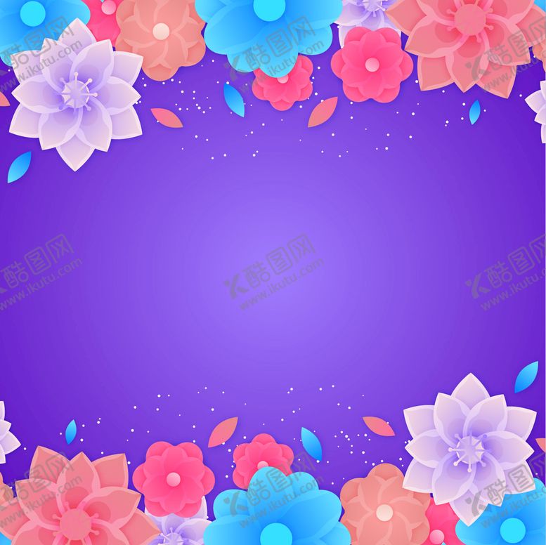 编号：47156010261024451538【酷图网】源文件下载-纸质花朵背景 