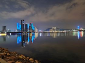 海边都市夜景