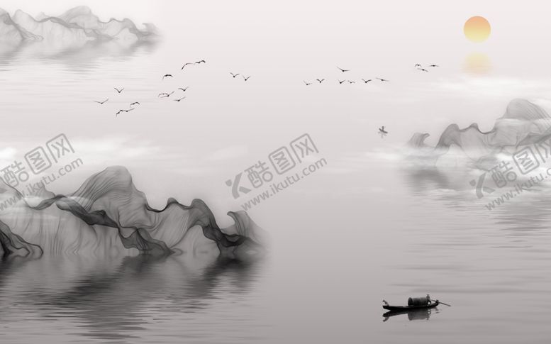 编号：30815209240326199500【酷图网】源文件下载-水墨背景墙