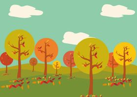 卡通可爱儿童画插画背景风景素材