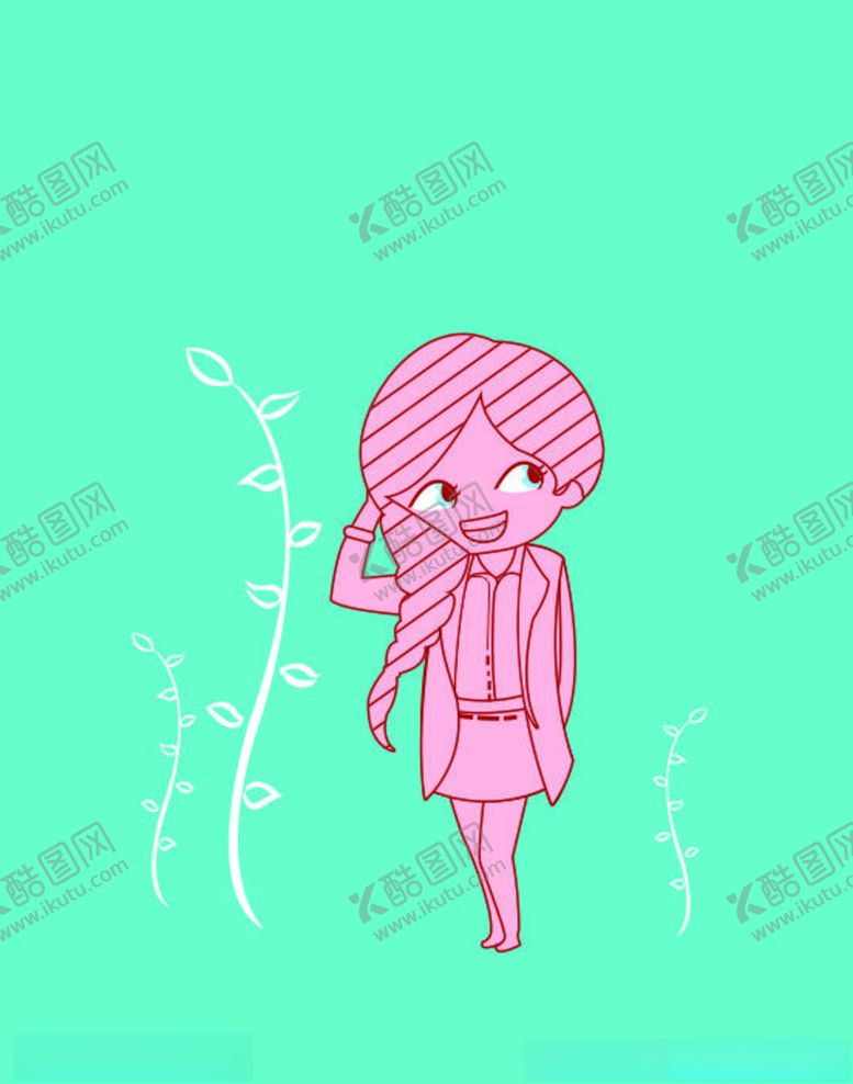 编号：37640809100219066105【酷图网】源文件下载-长发美女