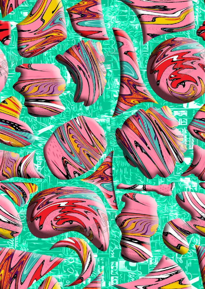 编号：38110310210508116060【酷图网】源文件下载-大牌矩形炫彩扎染