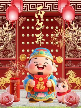 财神贺岁喜庆新春氛围浓