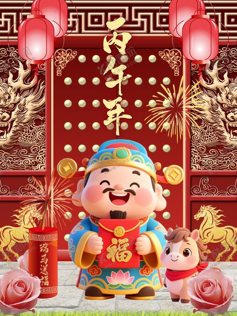 编号：59760004081232046991【酷图网】源文件下载-财神贺岁喜庆新春氛围浓