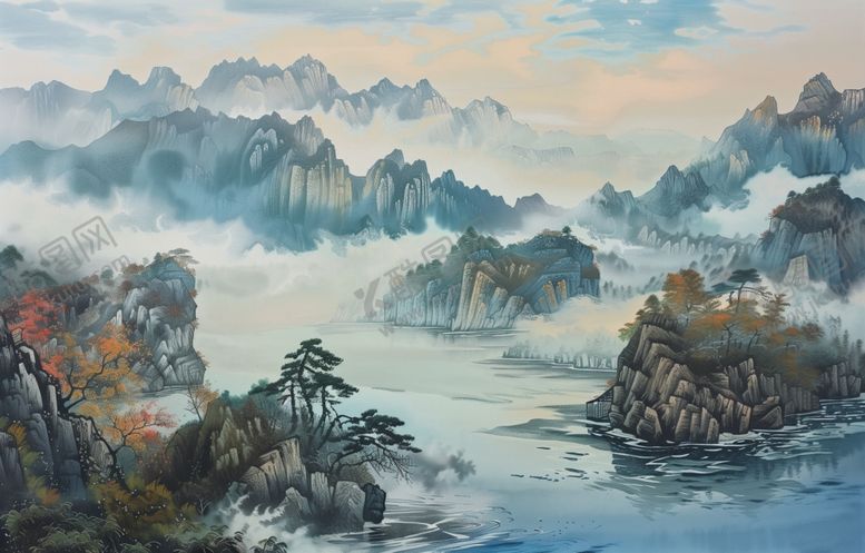 编号：57571612140239129489【酷图网】源文件下载-国画山水