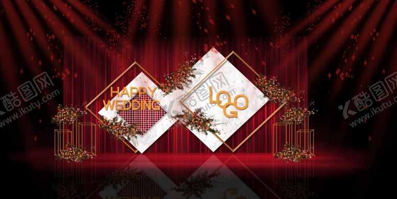 编号：73253009161835508639【酷图网】源文件下载-红色婚礼设计背景图片