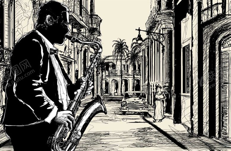 编号：83551309130354235560【酷图网】源文件下载-吹萨克斯风