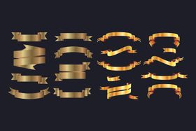 金色丝带图案