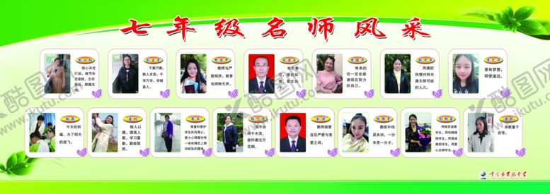 编号：66208609090537557381【酷图网】源文件下载-名师风采简介照片版面