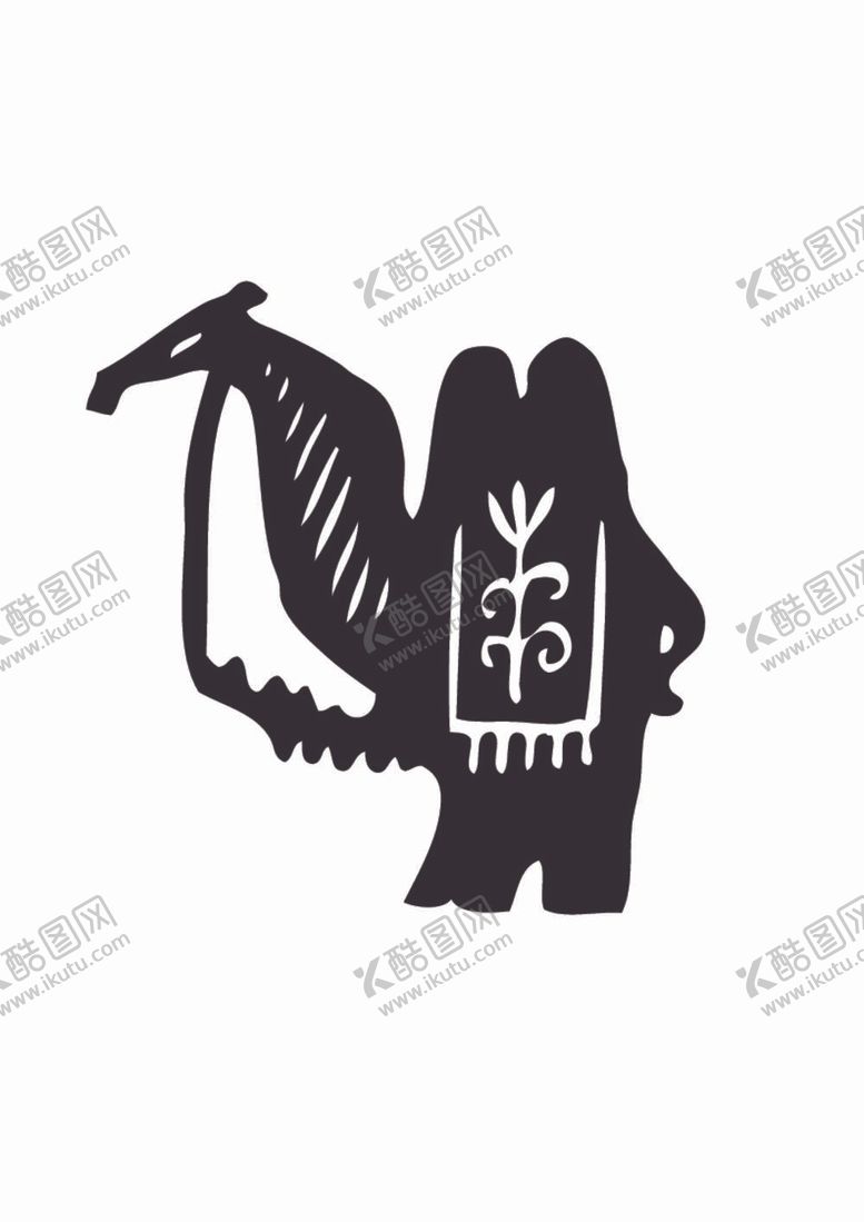 编号：93504111301405484408【酷图网】源文件下载-骆驼剪影矢量素材