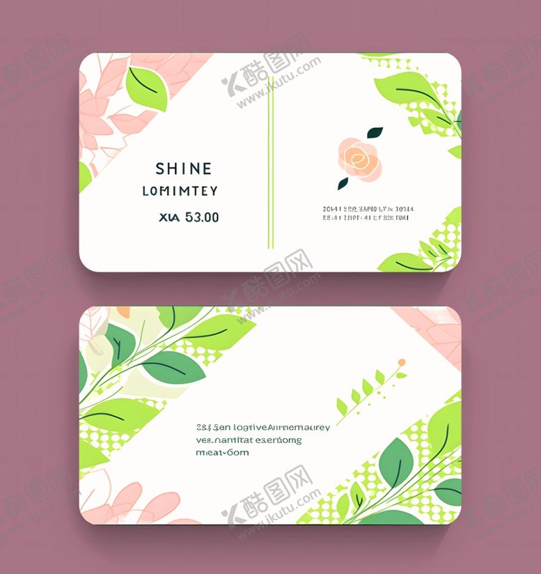 编号：44715911010546123560【酷图网】源文件下载-清新名片