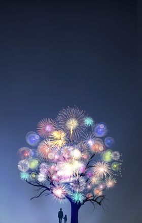 抽象绚丽城市夜景