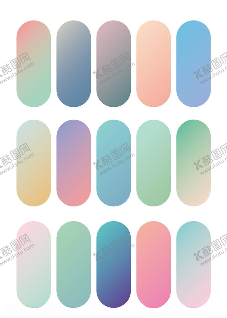 编号：43597209220754318655【酷图网】源文件下载-马卡龙渐变色配色色卡