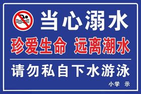 防溺水警示牌