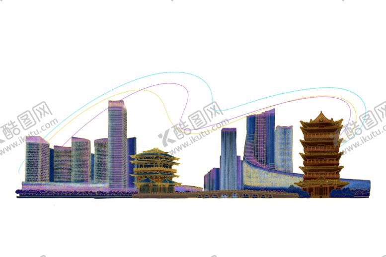 编号：86809509221742097058【酷图网】源文件下载-城市剪影