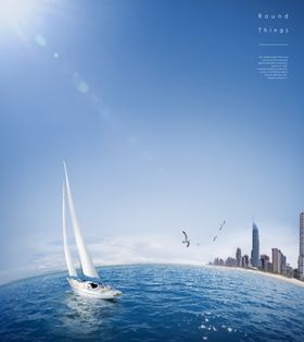 极坐标效果鱼眼海报图片