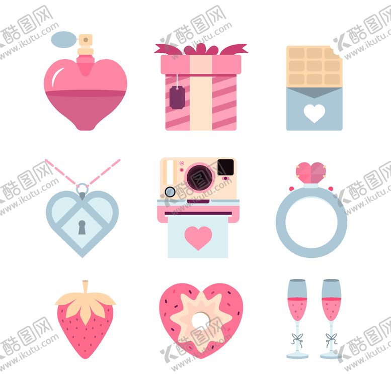 编号：70273509220237501424【酷图网】源文件下载-浪漫情人节元素