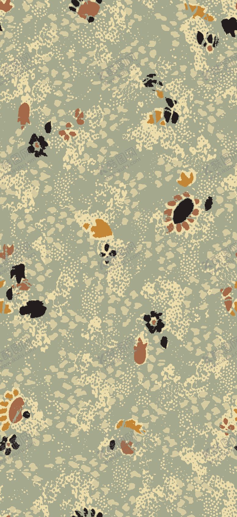 编号：12082804040140311916【酷图网】源文件下载-复古花卉图案背景纹理