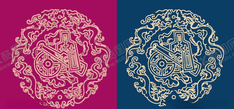 编号：18770406181257376734【酷图网】源文件下载-圆形底纹中国风矢量纹饰