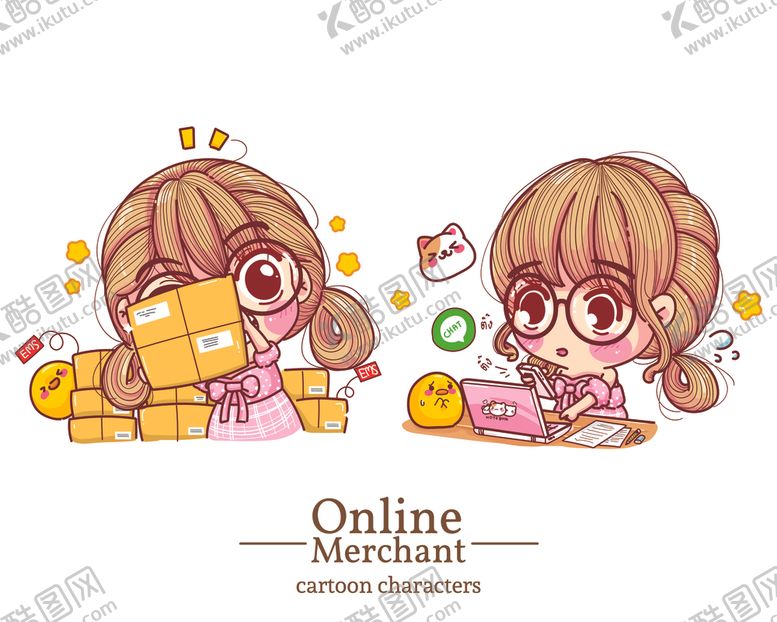 编号：78222902100731163497【酷图网】源文件下载-可爱卡通女孩
