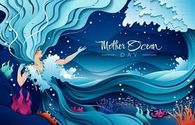 梦幻海底美人鱼遨游画面