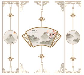 中式古典屏风装饰摆件