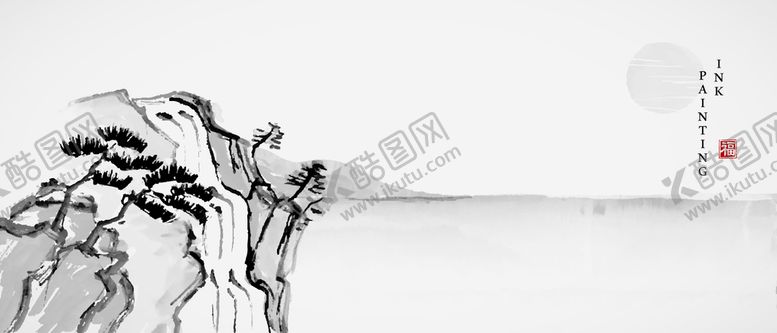 编号：65041209112243430512【酷图网】源文件下载-山水画国风插画AI
