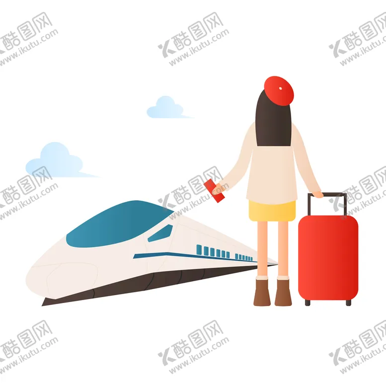 编号：86172510120332538314【酷图网】源文件下载- 坐动车回家