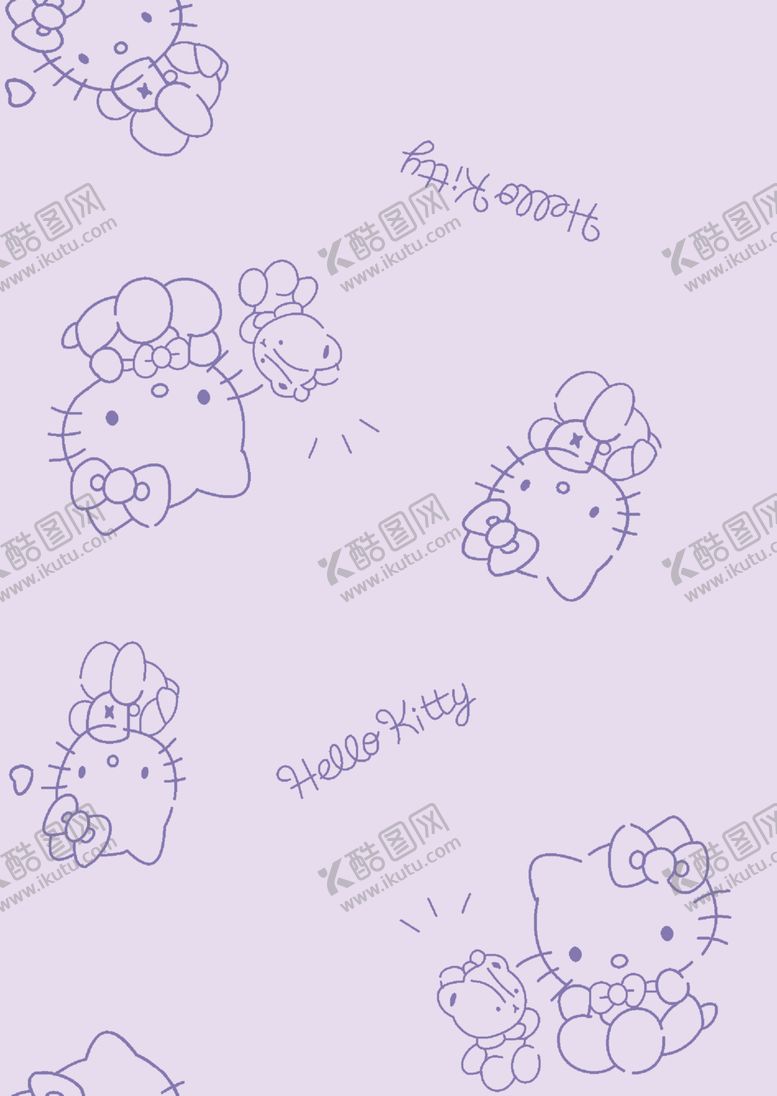 编号：15211301201449437935【酷图网】源文件下载-数码印花线条猫