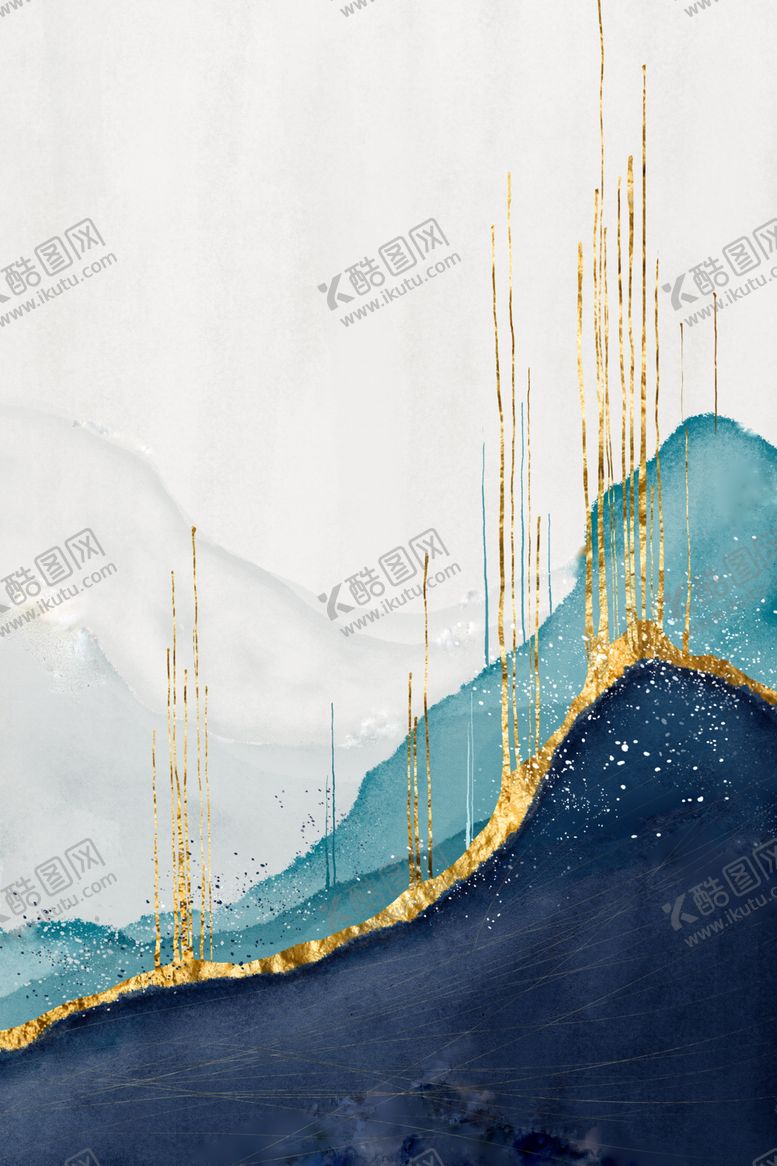 编号：37569103160535543844【酷图网】源文件下载-抽象金箔玄关