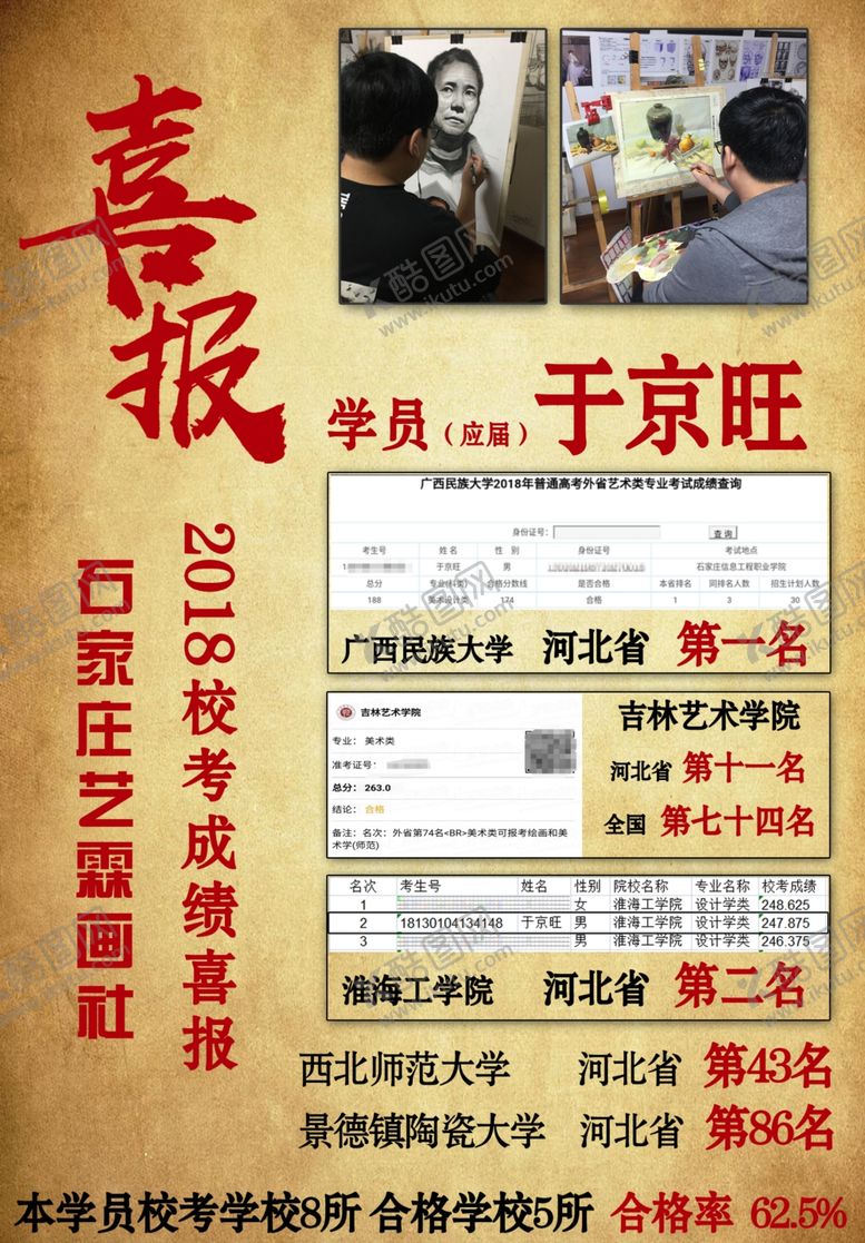 编号：98332509230453402504【酷图网】源文件下载-喜报——考试喜报