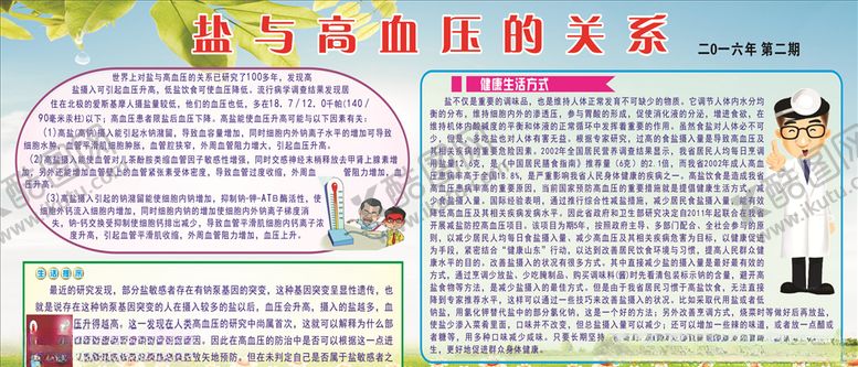 编号：19724109241255006949【酷图网】源文件下载-盐高血太健康宣传栏
