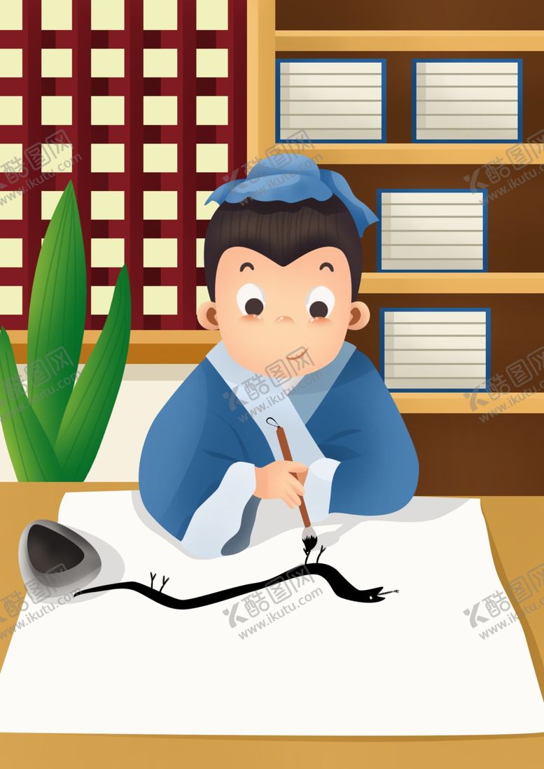 编号：41140810180115278716【酷图网】源文件下载-画蛇添足成语故事插画
