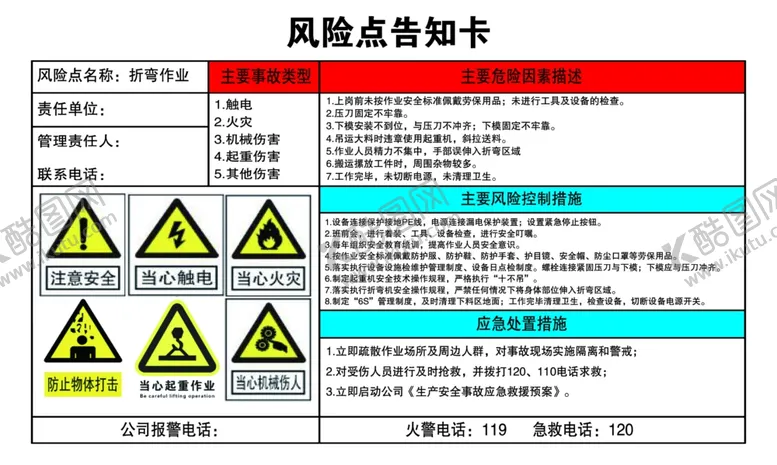 编号：45825204061022349073【酷图网】源文件下载-风险告知卡