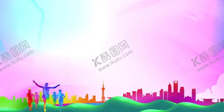 编号：28100512010737508906【酷图网】源文件下载-粉蓝渐变活动背景